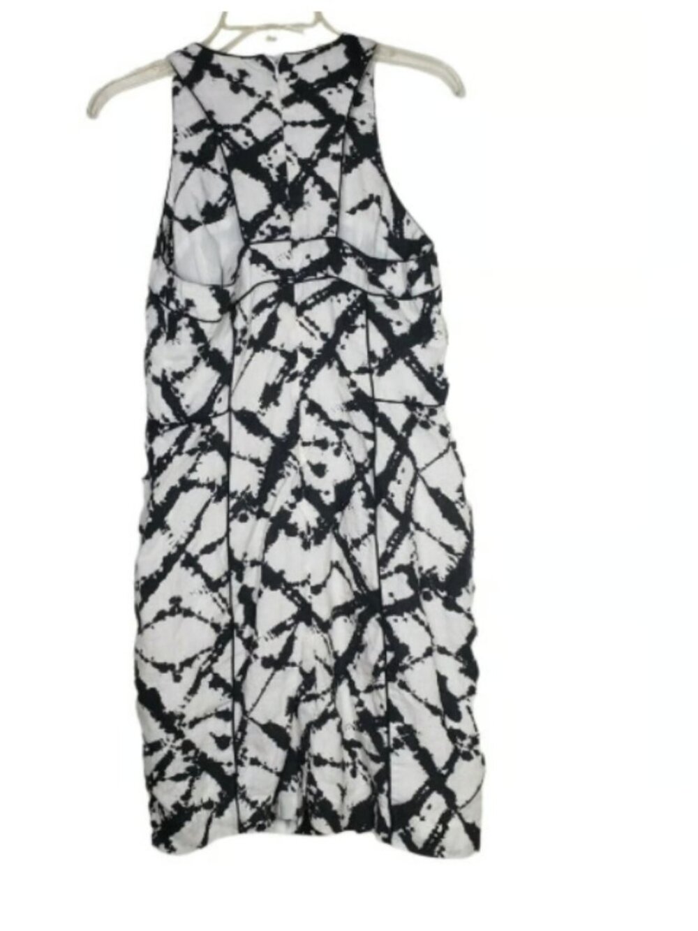 Cynthia Rowley Black & White Tie-Dye Shift Mini Dress - Picture 9 of 9